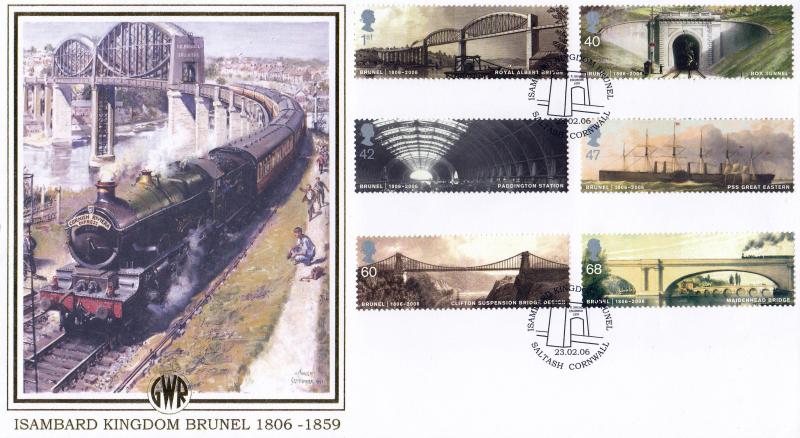 2006 (02) Brunel (Stamps) - Internet 'Saltash Bridge' Official