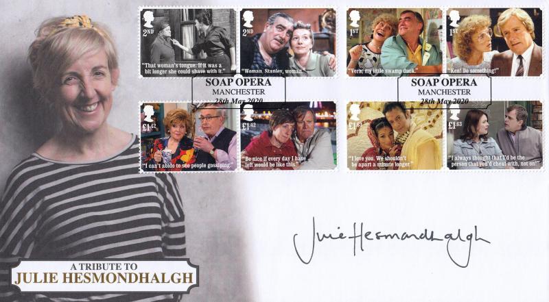 2020 (05) Coronation Street (Stamps) - Internet 'Soap Opera Manchester' Official - Signed by Julie Hesmondhalgh