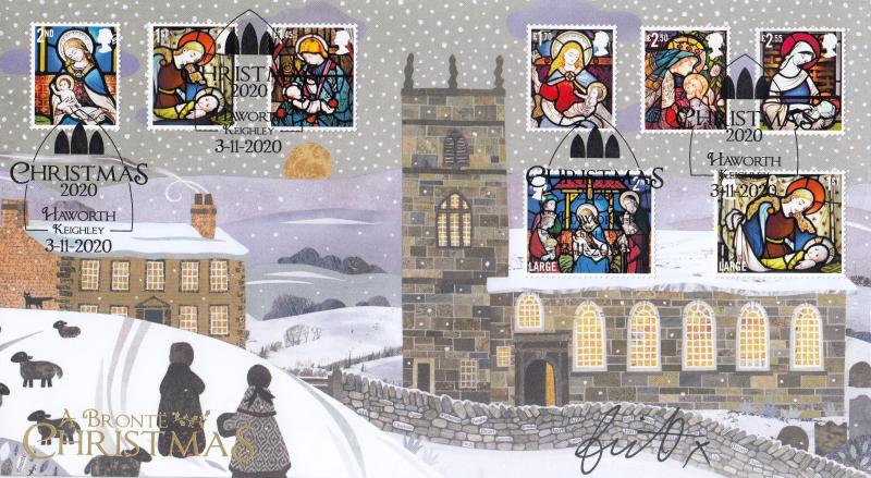 2020 (11) Christmas (Stamps) - Internet 'Haworth' Official - Signed by Finn Atkins