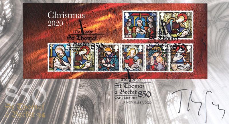 2020 (11) Christmas (M/S) - Internet 'Canterbury' Official - Signed by John Guy