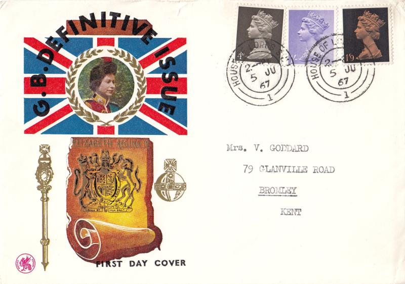 1967 (06) Definitives (4d+1/-+1/6d) - Wessex - House of Lords CDS