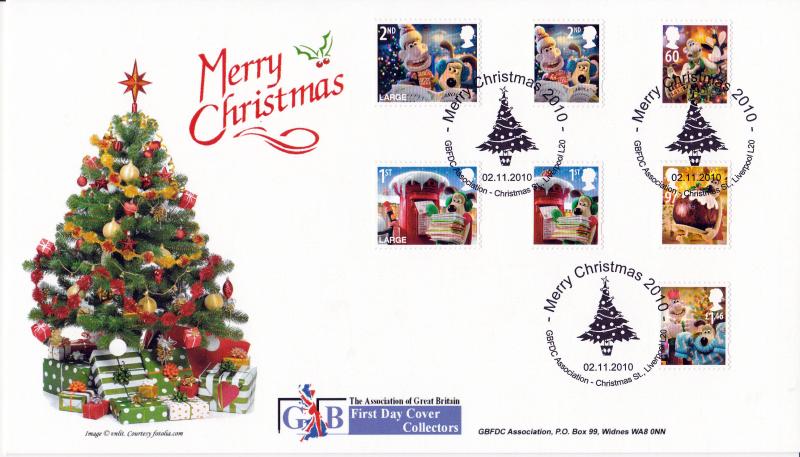 2010 (11) Christmas (Stamps) - GBFDC 'Christmas St' Official (New Style)