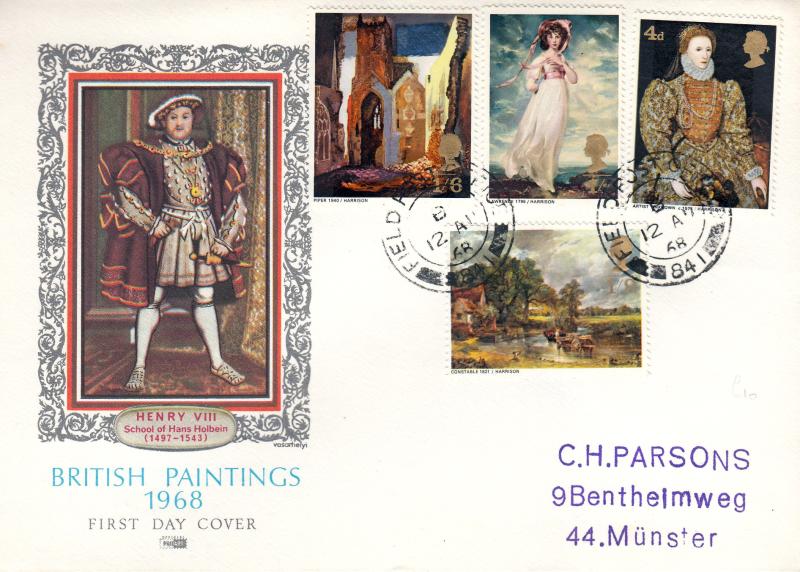 1968 (08) Paintings - Philart - Field Post Office 841 CDS