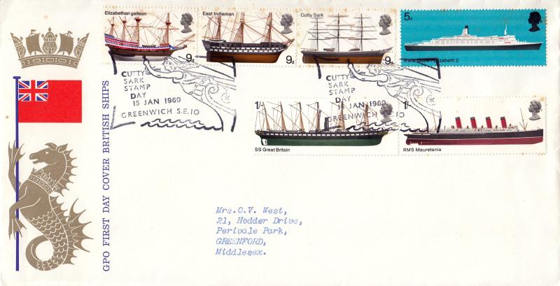 1969 (01) Ships - GPO - Cutty Sark Stamp Day, Greenwich H/S