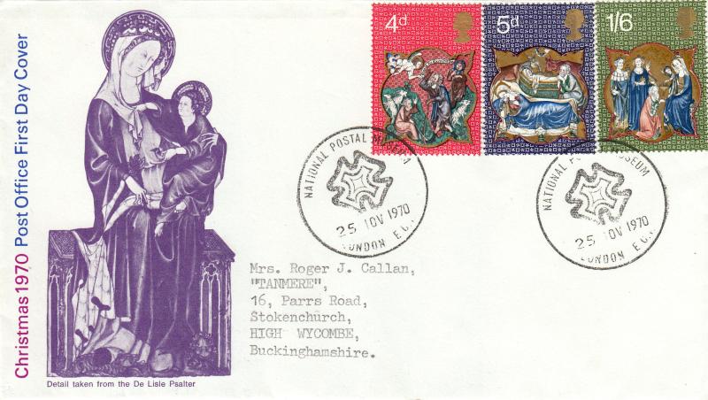 1970 (11) Christmas - PO - National Postal Museum H/S