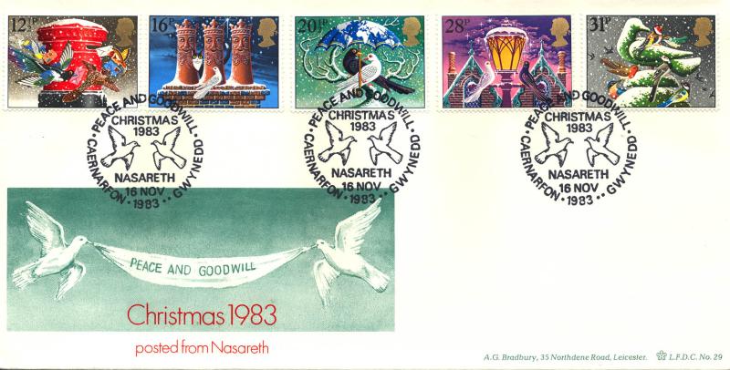 1983 (11) Christmas - Bradbury LFDC 29 'Nasareth' Official