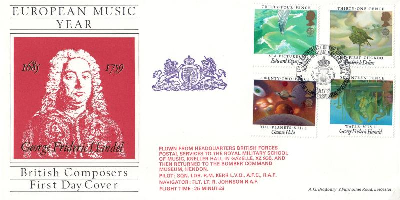 1985 (05) Composers - Bradbury LFDC 41 - 'Royal Military School of Music, BF2128PS' Special