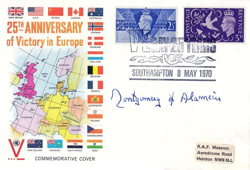 1970 (05) VE Day 25th Anniversary - Wessex/Rembrant Special - Signed by Field Marshall Montgomery of Alamein