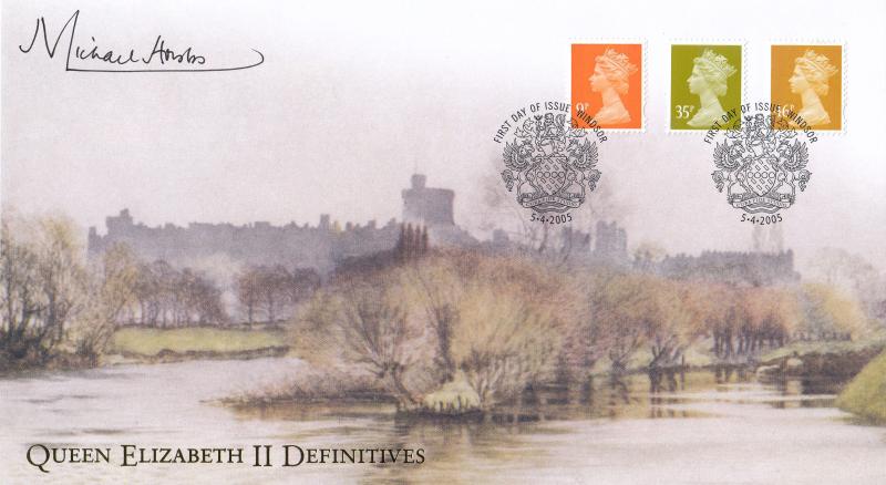 2005 (04) Definitives (9p-35p-46p) - Internet 'Windsor Arms' Special - Signed by Major General Sir Michael Hobbs