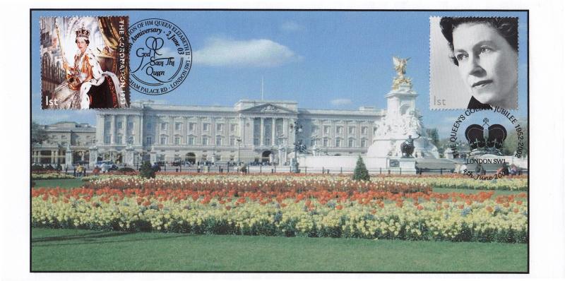 2003 (06) Coronation - Privately Produced 'Buckingham Palace Front View Photograph' Cover - God Save The Queen H/S