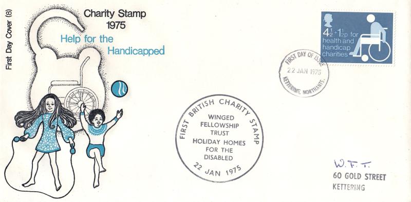 1975 (01) Charity - Winged Fellowship Trust Cover - Kettering FDI