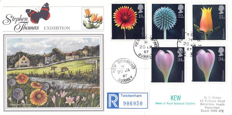 1987 (01) Flowers - G&P 'Stephen Thomas Exhibition' Official - Kew, Richmond CDS