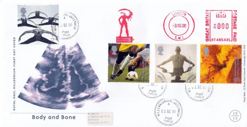 2000 (10) Body & Bone - RM - Millennium Dome CDS + Millennium Experience Meter Mark