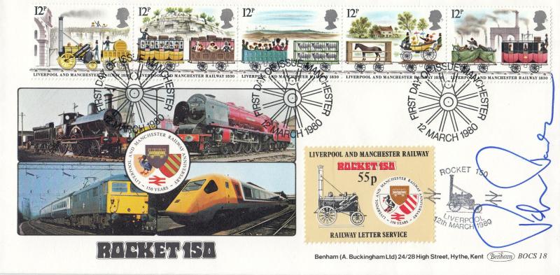 1980 (03) Liverpool & Manchester Railway - Benham BOCS 18 - Manchester H/S - Signed by Sir Peter Parker