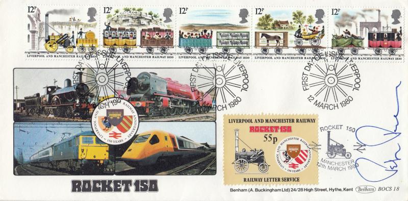 1980 (03) Liverpool & Manchester Railway - Benham BOCS 18 - Liverpool H/S - Signed by Sir Peter Parker