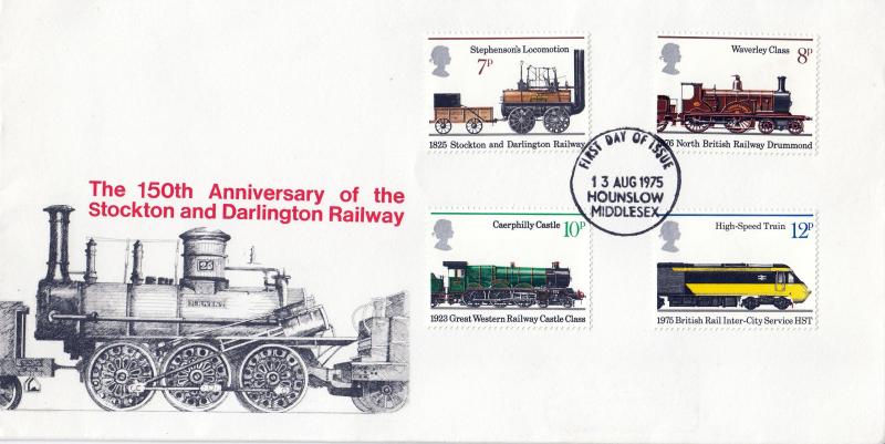 1975 (08) Railways - B&W 'Derwent' Cover - Hounslow FDI