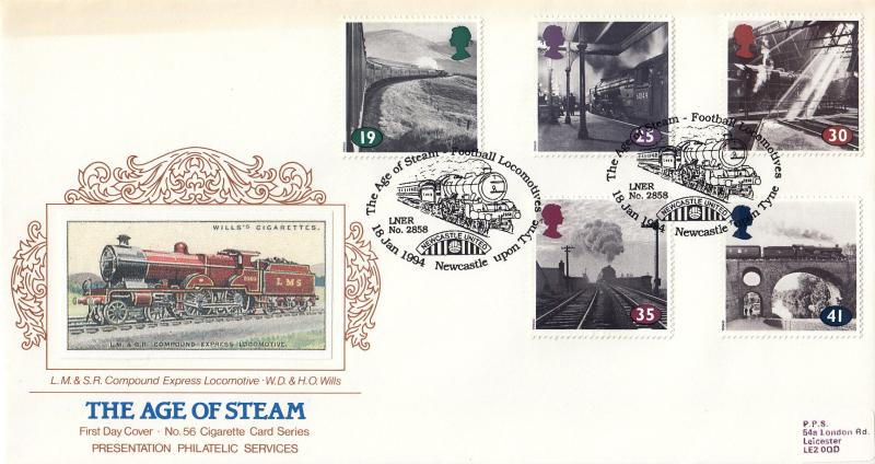 1994 (01) The Age of Steam - PPS 'Cigarette Card' Silk - Football Locomotives, Newcastle United H/S