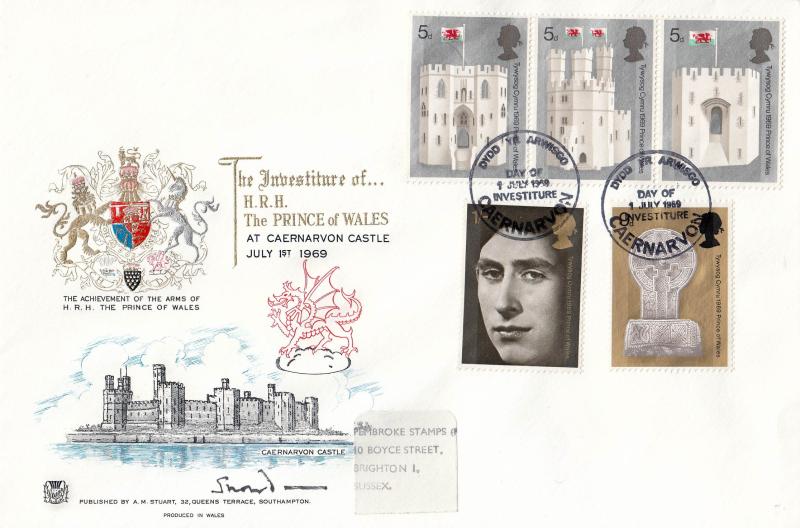 1969 (07) Investiture - Stuart - Caernarvon FDI - But Signed by the late Lord Snowdon