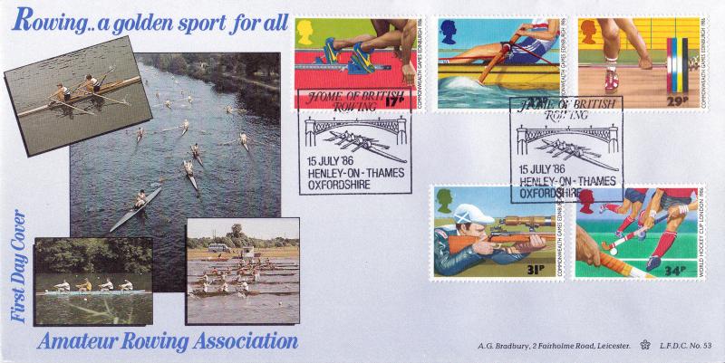 1986 (07) Sports - Bradbury LFDC 53 'British Rowing, Henley-On-Thames' Special