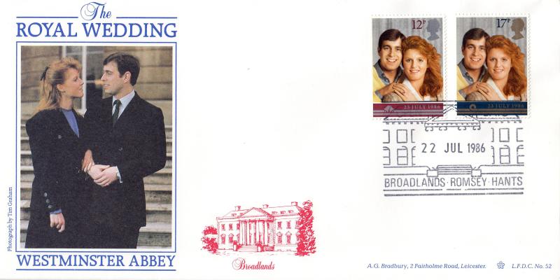 1986 (07) Wedding - Bradbury LFDC 52 'Broadlands Open Days' Special