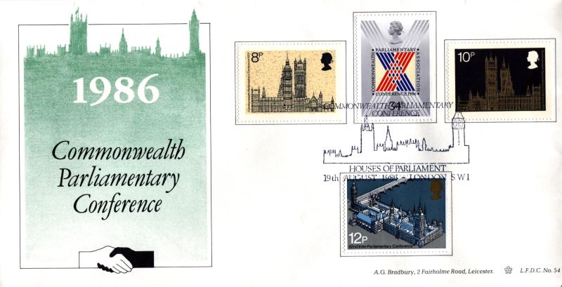 1986 (08) Parliamentary Conference - Bradbury LFDC 54 '3 Issues' Official