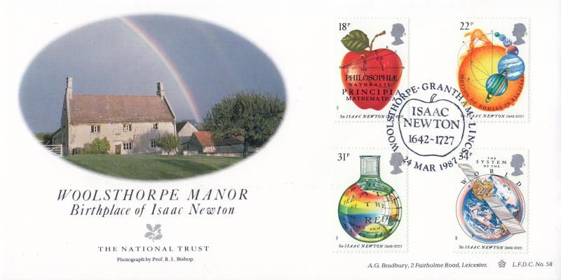 1987 (03) Isaac Newton - Bradbury LFDC 58 'Woolsthorpe' Official