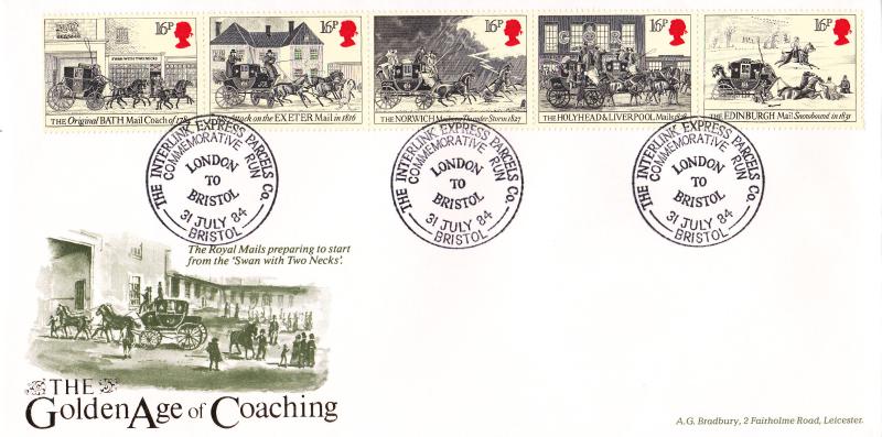 1984 (07) Royal Mail - Bradbury LFDC 36 'Interlink Express' Special