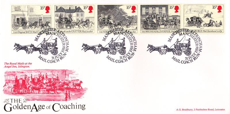 1984 (07) Royal Mail - Bradbury LFDC 36 'Manchester-Altringham Mail Coach Run' Special