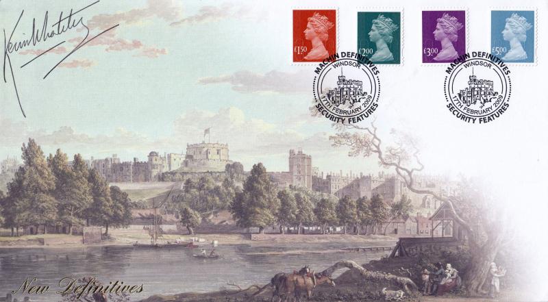 2009 (02) High Value Machin Definitives - Internet Windsor Castle View Cover - Windsor H/S - Signed by Kevin Whateley