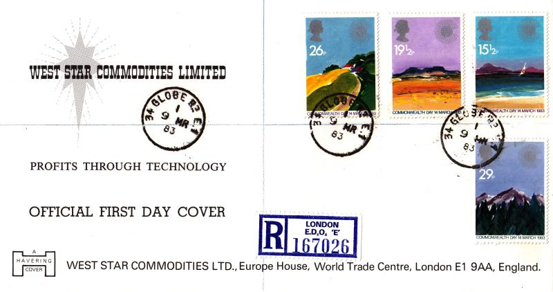 1983 (03) Commonwealth - Havering 'West Star Commodities' Official - Globe Rd CDS