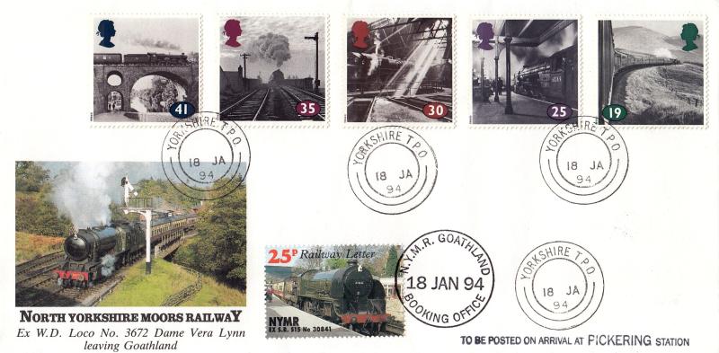 1985 (01) Famous Trains - North Yorkshire Moors Railway - Dame Vera Lynn Train Image - Yorkshire TPO CDS
