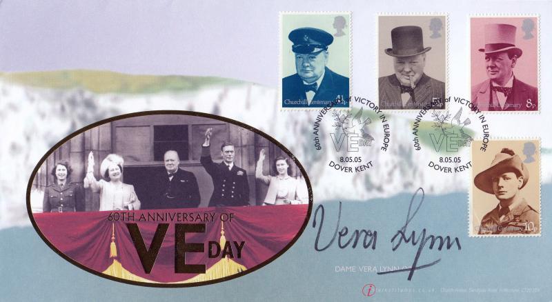 2005 (05) VE Day 60th Anniversary - Internet Dame Vera Lynn Special - Dover (Dove) H/S - Signed by the late Dame Vera Lynn