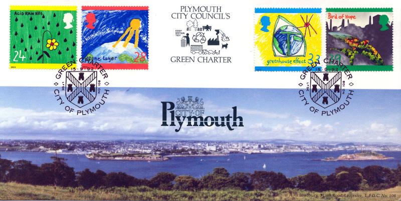 1992 (09) Green - Bradbury LFDC 108 'City of Plymouth' Official