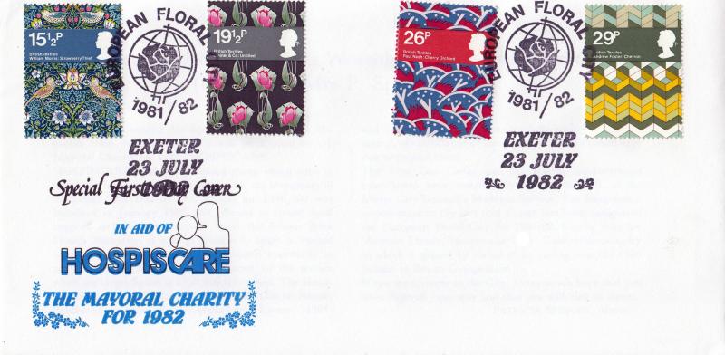 1982 (07) Textiles - Exeter City Council 'European Floral City' Official