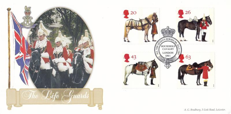 1997 (07) Queen's Horses - Bradbury 'The Life Guards - Household Cavalry' Official