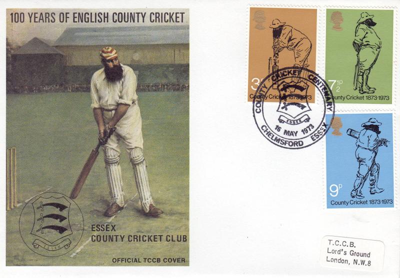 1973 (05) Cricket - TCCB 'Essex County Cricket Club' - Chelmsford, Essex Official