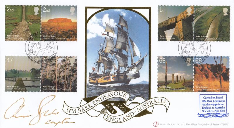 2005 (04) World Heritage - Internet 'HM Bark Endeavour' Official - Signed by Captain Chris Blake