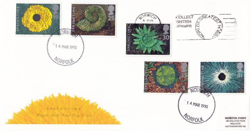1995 (03) Springtime - RM - Collect British Stamps (Norwich) Slogan