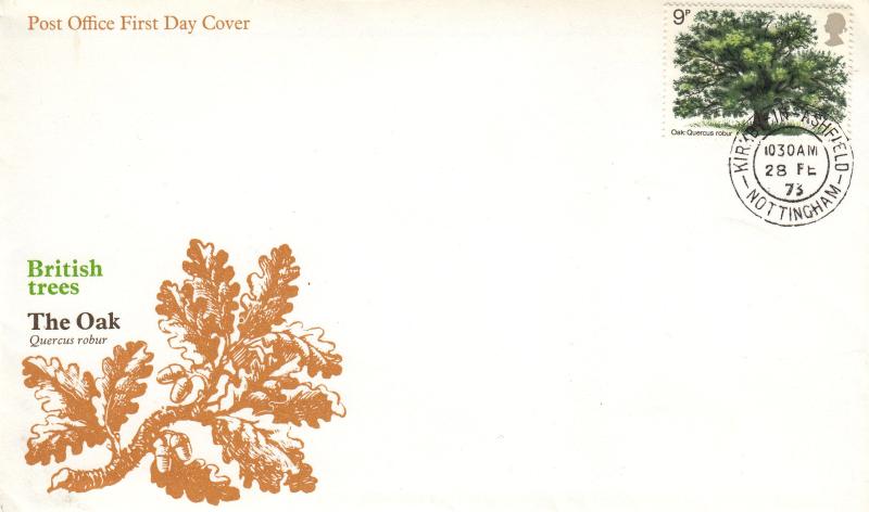 1973 (02) Trees (Oak) - PO - Kirkby-in-ASHfield CDS