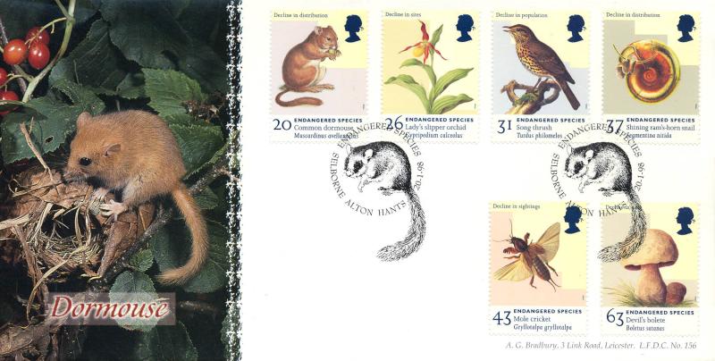 1998 (01) Endangered Species - Bradbury LFDC 156 'Selborne' Official