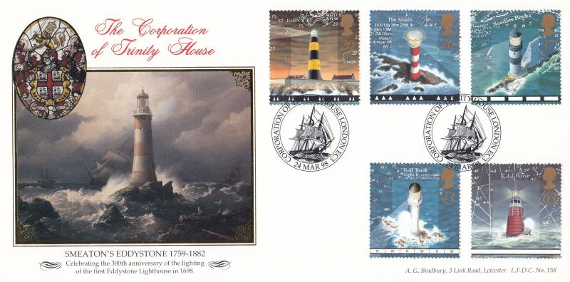 1998 (03) Lighthouses - Bradbury LFDC 158 'Corporation of Trinity House, EC3' Official