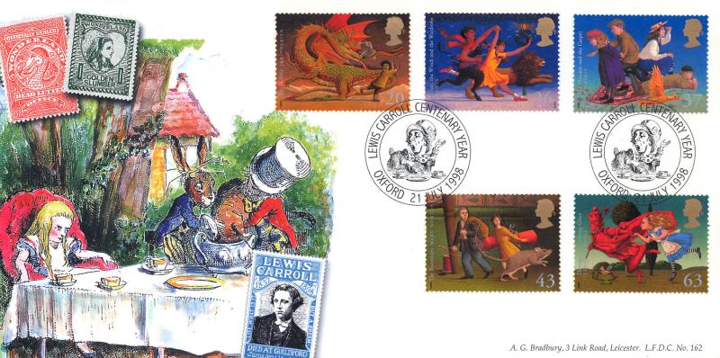 1998 (07) Magical Worlds - Bradbury LFDC 162 'Lewis Carroll Centenary, Oxford' Official