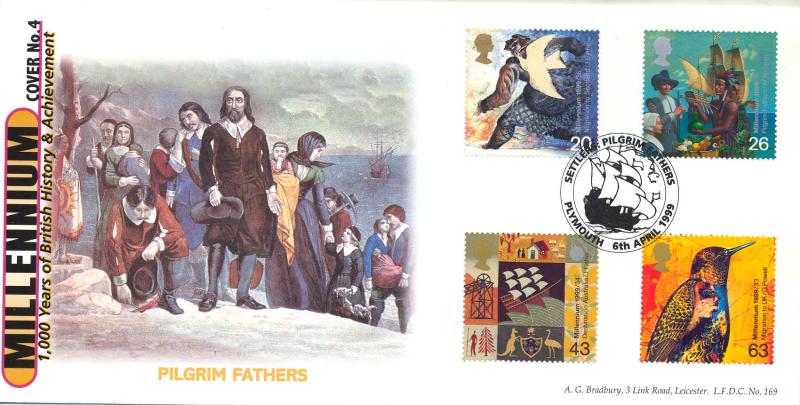 1999 (04) Settlers - Bradbury LFDC 169 'Pilgrim Fathers, Plymouth' Official