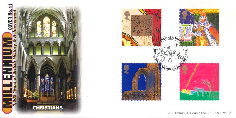 1999 (11) Christians - Bradbury LFDC 176 'Christmas, Bethlehem' Official