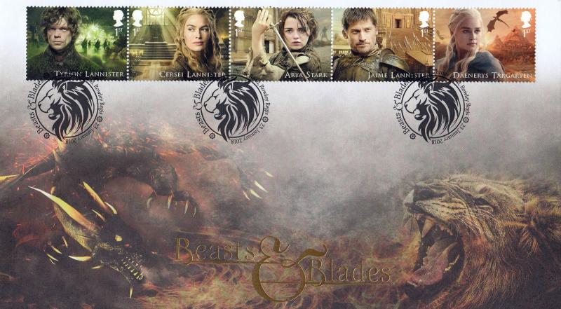 2018 (01) Game of Thrones (Stamps) - Internet 'Throne Road' Official