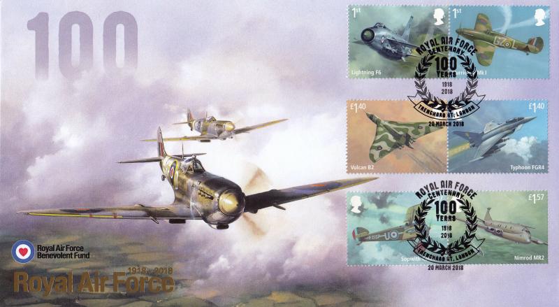 2018 (03) RAF Centenary (Stamps) - Internet 'Trenchard St' Official