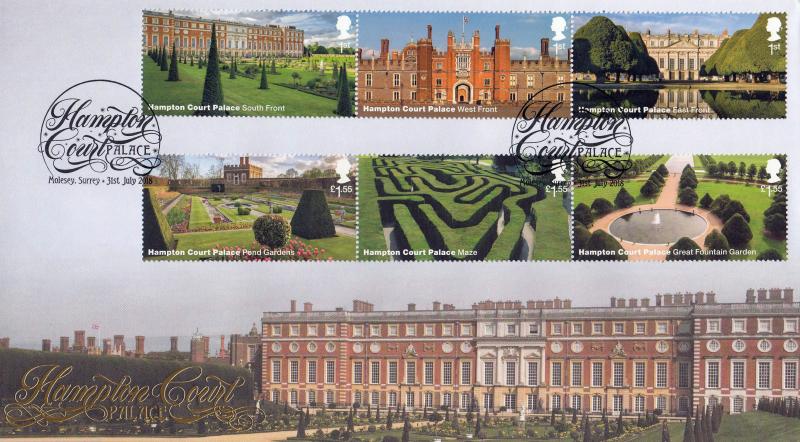 2018 (07) Hampton Court Palace (Stamps) - Internet 'Molesey' Official