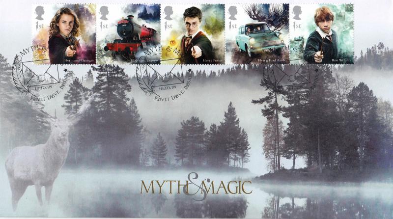 2018 (10) Harry Potter (Stamps) - Internet 'Privet Drive' Official (5 Stamps)