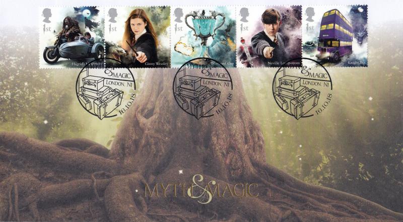 2018 (10) Harry Potter (Stamps) - Internet 'London N1' Official (5 Stamps)