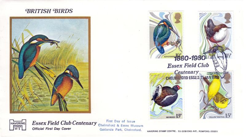 1980 (01) Birds - Havering 'Essex Field Club' Official (With Cachet)